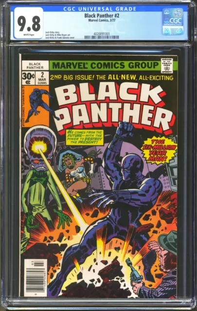 Black Panther #2 - Cgc 9.8 Wp - Nm/Mt - 1977 - Jack Kirby