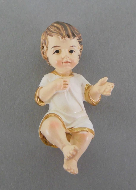 Jesuskind mit Hemdchen 4,5 cm lang Krippenfigur Jesukind Polyresin bemalt H021