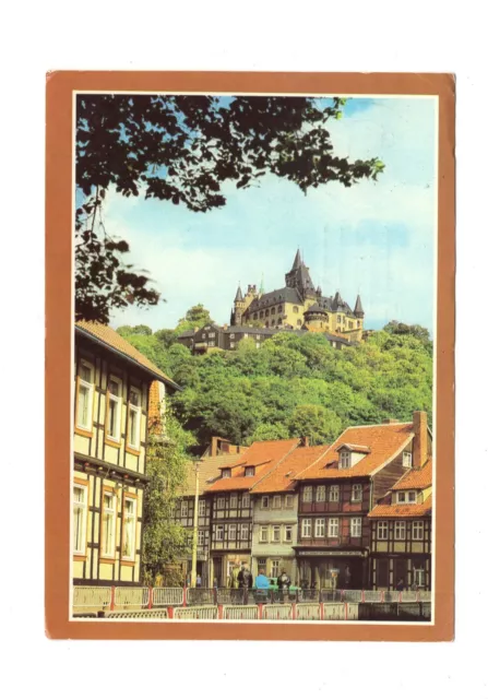 AK Ansichtskarte Wernigerode / Schöne Ecke mit Blick zum Schloss