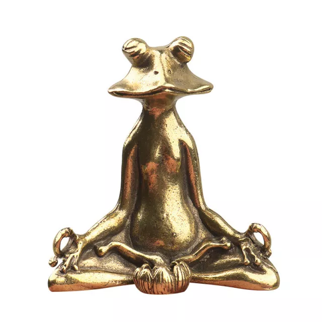 Antique Pure copper bronze statue meditation frog figures Figurine ornament