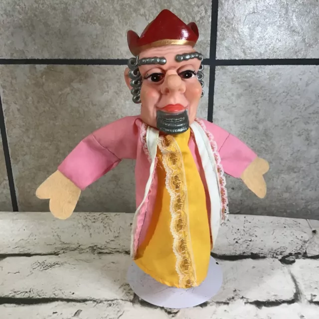 Vintage 70’s Mr Rogers Neighborhood THE KING Hand Puppet Vinyl Head Rare
