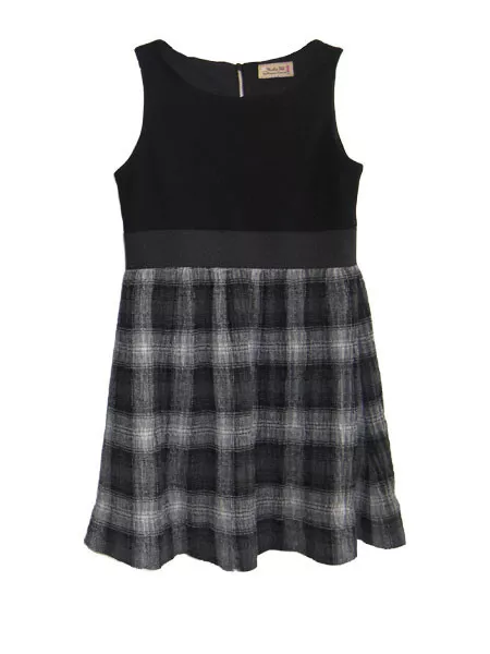 NWT Black Sleeveless Dress Studio 342 by Florence Eiseman Plaid Sizes 7, 8 3