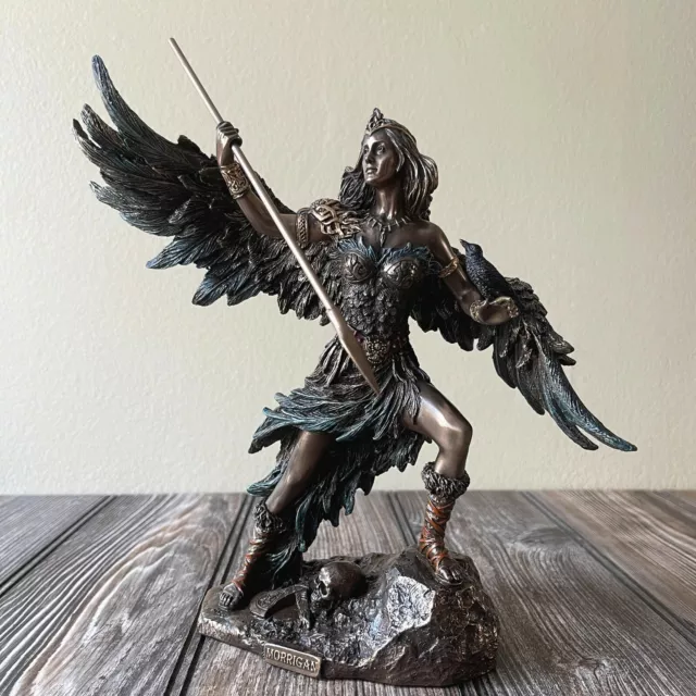 The Morrigan Celtic Goddess Of War Cold Cast Bronze Statute Figurine Statue Gift 2