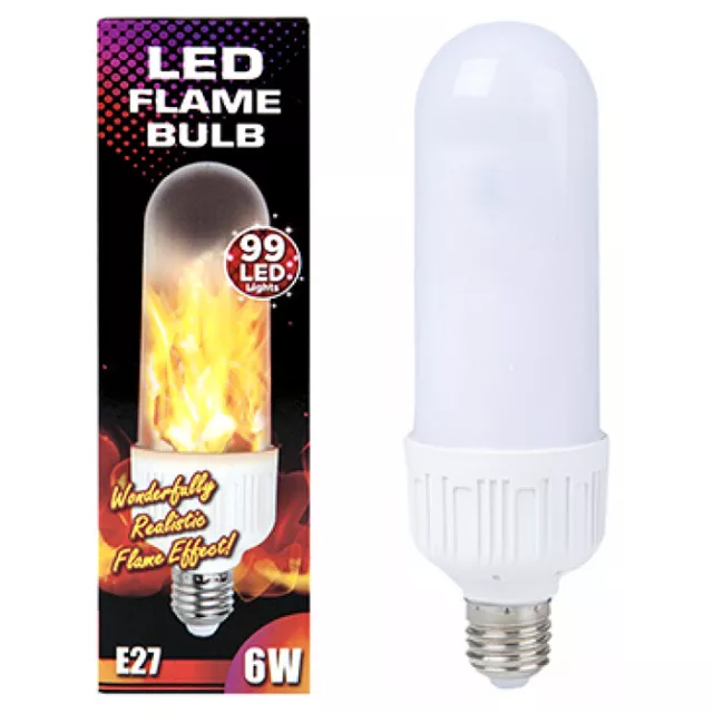 Flammen LED Glühbirne E27 Schraube Jumbo flackernder Feuereffekt