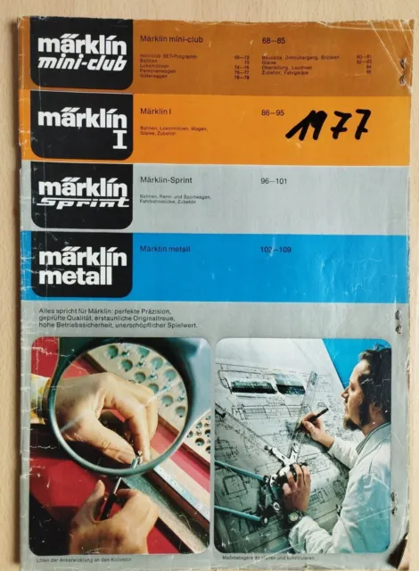 MÄRKLIN 1977 Katalog mini-club, Sprint, Metall 108 Seiten mit Preisliste
