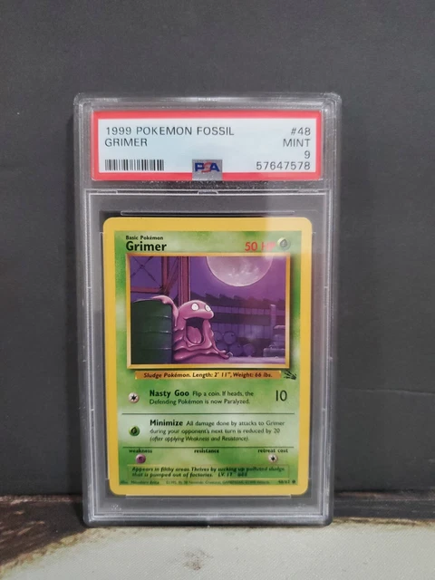 Grimer 48/62 Fossil Set Common Unlimited WOTC Pokemon TCG Mint PSA 9