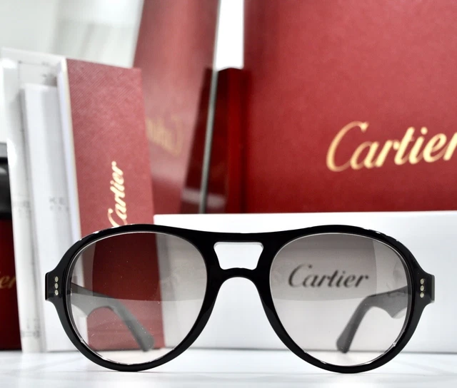 Vintage Cartier Santos Bla Sunglasses Glasses Glasses NOS Frame 62 gold