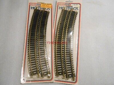 Two Packages of New Life Like #8601 Curved HO Track 8 Pieces Brass Track