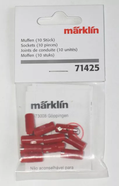 Märklin 71425 Muffen Rot 10 Stück Neu / 10 Red Sockets New
