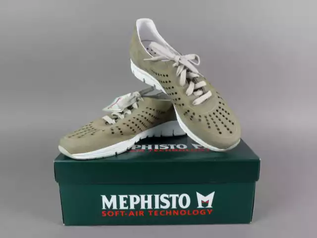 Mephisto Yliane Schuhe Sneaker Schnürschuhe Leder grau EUR 4,5 | US 7 Neu (W)