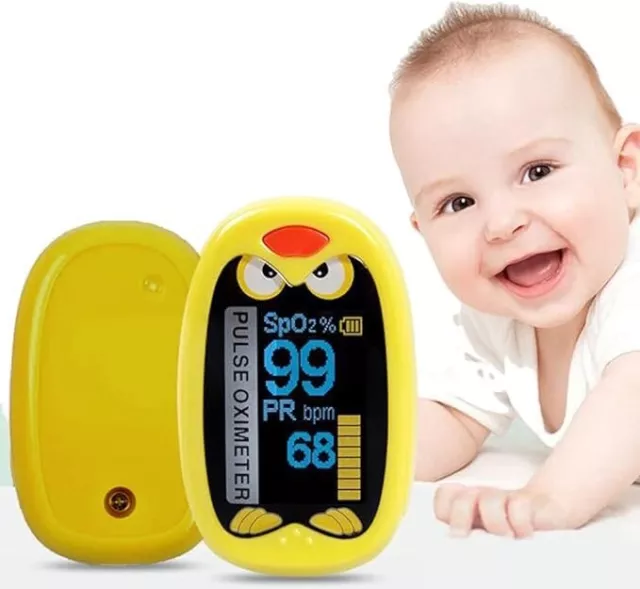 Pediatric Fingertip Pulse Oximeter SpO2 Blood Oxygen Monitor for 1-12 Years US