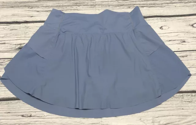 Lululemon Skort Womens 6 Small Light BluePace Rival Skirt Pleated Tiered