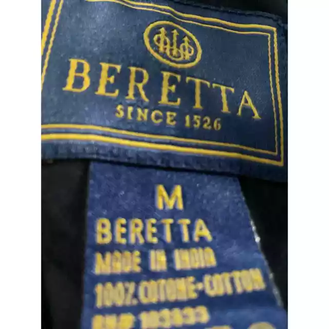 BERETTA MEN'S BLUE Short Sleeve Button-Up $28.00 - PicClick
