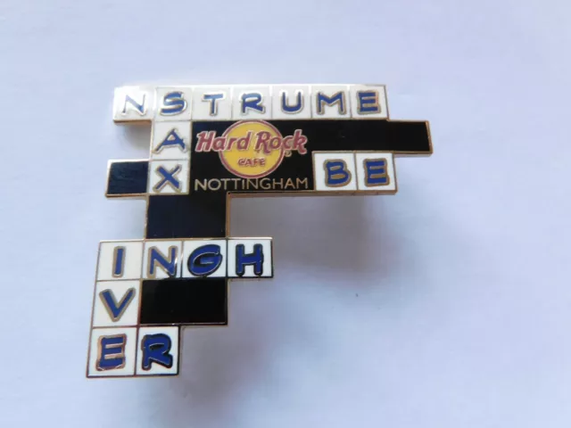 Hard Rock Cafe 2007 European CROSSWORD Puzzle Series HRC Pin LE100 - Nottingham
