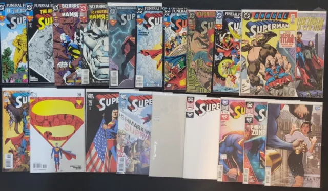 Superman Vol. 1 & 5 & other Superman comics, Lot of 35! Free Shipping!
