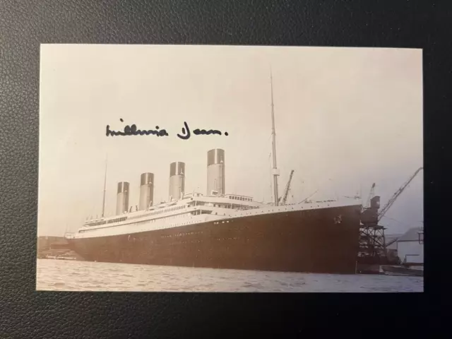 Millvina Dean (42)  - Youngest Titanic Survivor - Excellent Signed Postcard