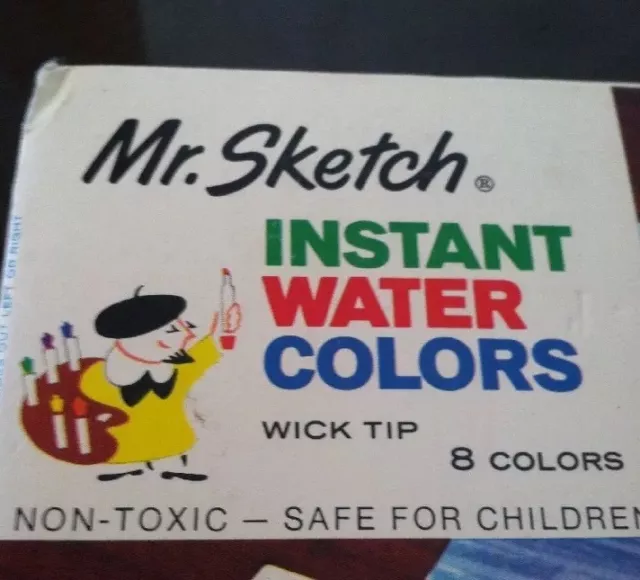 VINTAGE MR. SKETCH WATER COLOR MARKERS COMPLETE Smell 8 Sanford's WORKING RARE