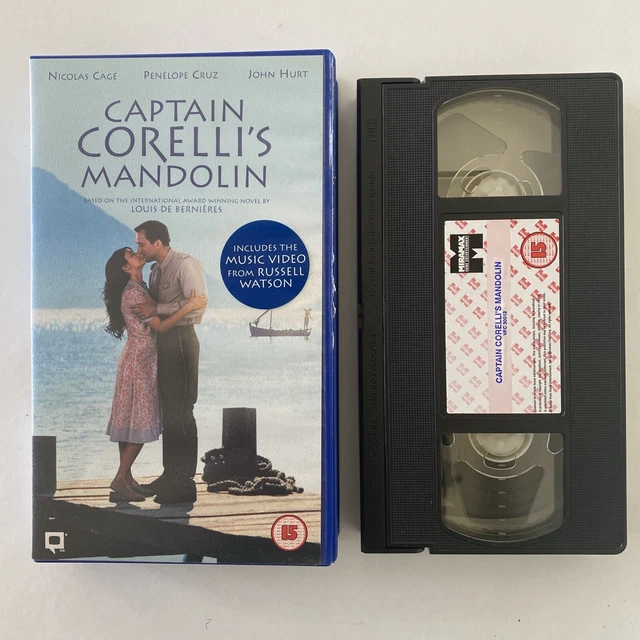 CAPTAIN CORELLIS MANDOLIN VHS Video Tape Nicholas Cage Penelope Cruz