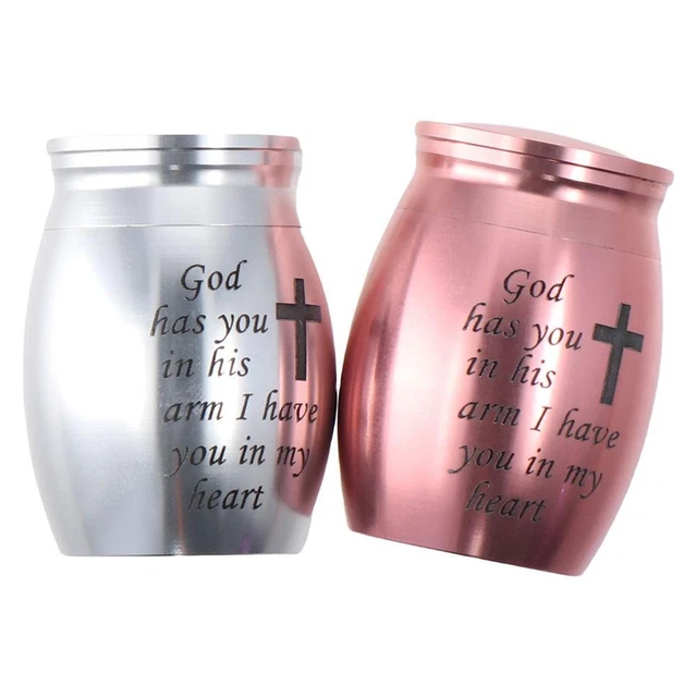 2 pcs Aluminium Small Keepsake Urn for Human Ashes Commemorating Pets  Home