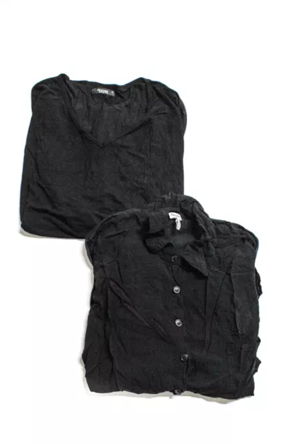 Michael Lauren Splendid Womens Long Sleeve Shirts Black Size Medium 0X Lot 2