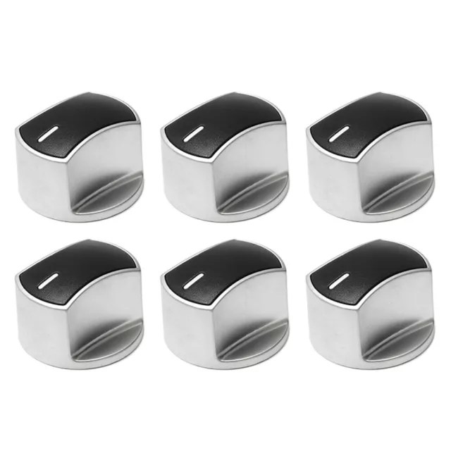 6x Metal Universal Gas Stove Knobs Cooker Oven Hob Switch Control For Kitchen