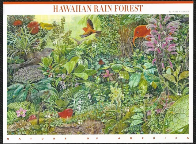 Scott 4474 44 Cent Hawaiian Rain Forest Sheet Of 10 Mnh Free Shipping
