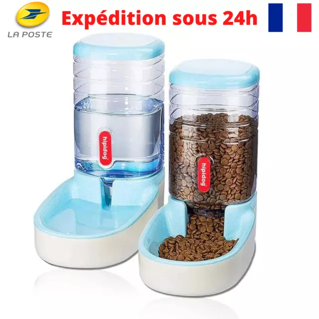 Distributeur Croquettes et Fontaine à eau Automatique pour Chat et Chien