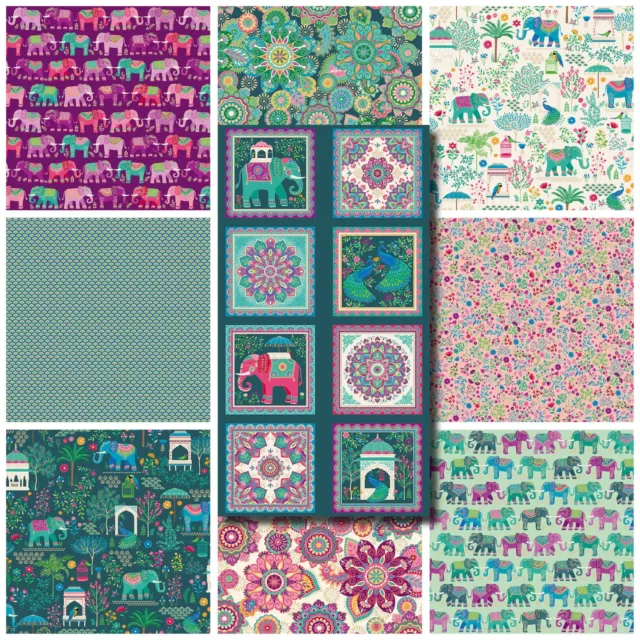 JAIPUR COTTON FABRIC RANGE by Makower * Quilting * Craft * Dressmaking