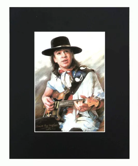 Stevie Ray Vaughan playing guitar Portrait Art Print Picture Display Decor 8x10