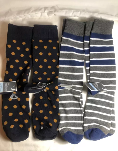 West Loop Mens Black Grey Blue Fashion Socks Shoe Size 6-12 NWT - Lot Of 4