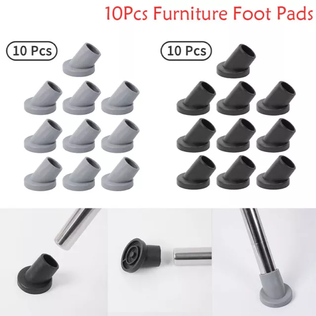 10 Rubber Inclined Chair Table Leg Cover Anti-slip Mute Shock Furniture Foot Pad