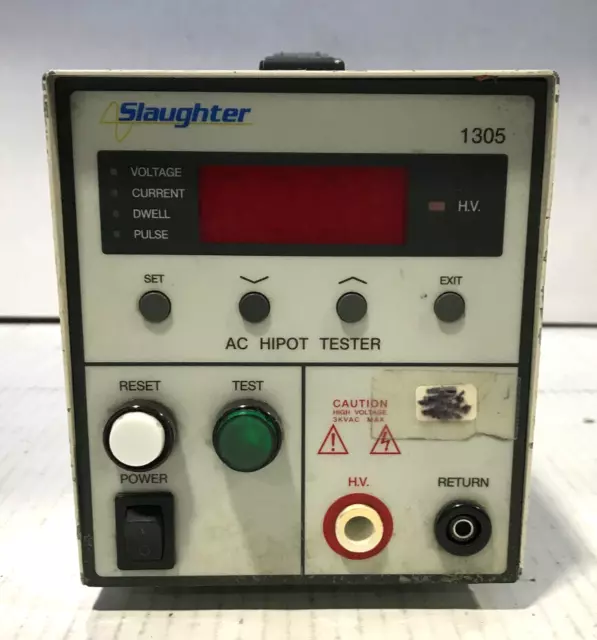 Untested Slaughter 1305 3kV/5mA AC for Production Line Hipot Testing up to 6kV