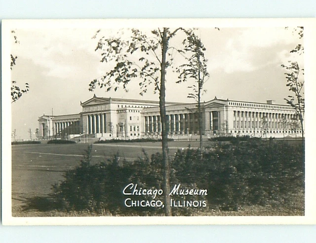 pre-1950 rppc CHICAGO MUSEUM in Chicago Illinois IL postcard v1788