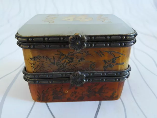 Vintage Chinese jewelry box, traditional FU jewelry box