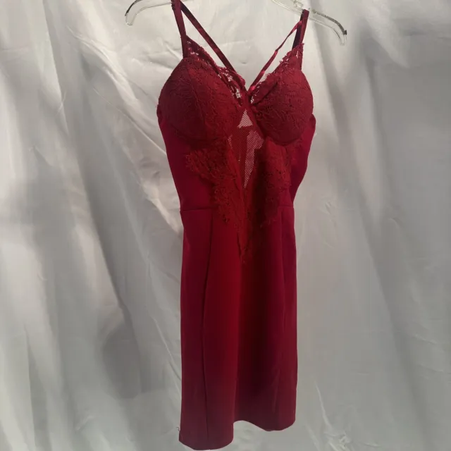 SEXY Charlotte Russe  Party Dress, Size M, Red, Lace Bra front, NWT