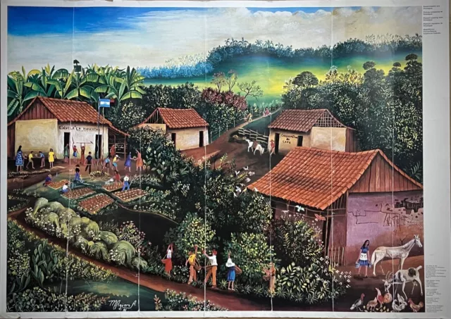 Pittura Campesina De Nicaragua- Poster originale -(M.Aguero)- 1991 -