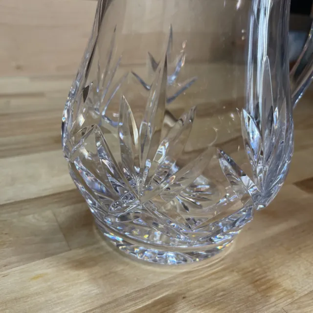 American Brilliant Period Cut Clear Glass Small Pitcher Squat Jug 7” X Fern ABP 3