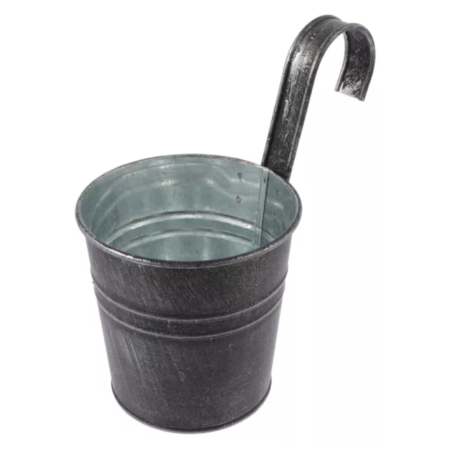 Hängende Blumenvase aus Metall Eisen Hängen Blumentöpfe Zaun Geländer Pflanzer