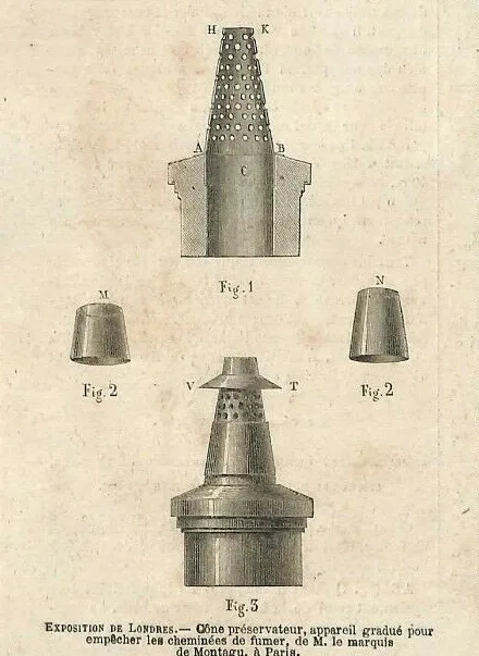 Paris / Invention Du Marquis De Montagu / Gravure Engraving 1862