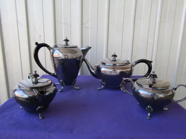 Tea and Coffee Pot, Sugar Bowl w/Spoon, Cream Jug Paramount Vintage