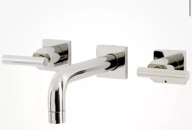 Kingston Brass KS612.CML Manhattan 1.2 GPM Two-Handle Wall Mount - Nickel