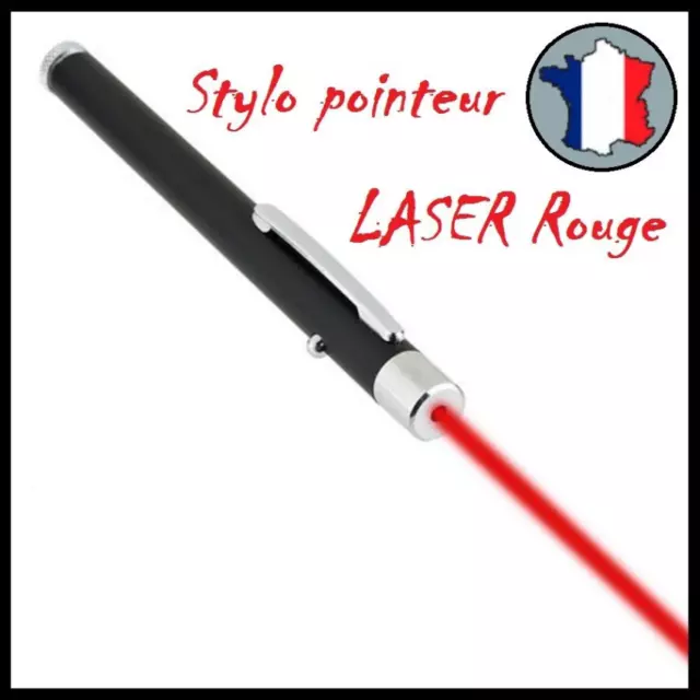 POINTEUR POINTER LASER  ROUGE RED CLASS II PETIT 1mW STYLO LONGUE PORTEE FRANCE