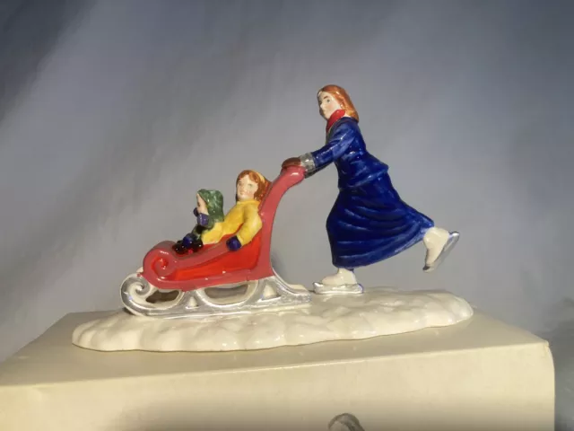 Dept 56 Snow Village "Skate Faster ... Mom!" 51705 Retired In Box “mint”