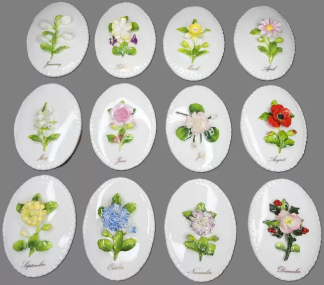 COALPORT "Flower of the Month" Plaque  - NEW! - Choose Yours!