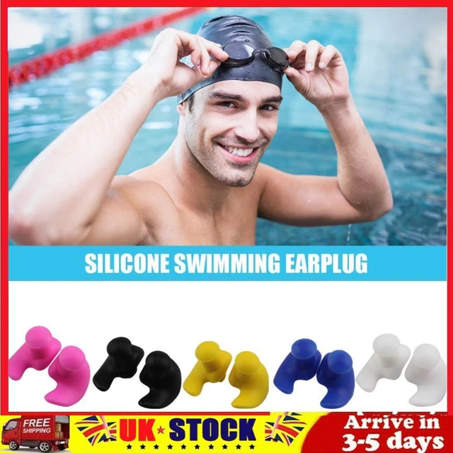 2x Waterproof Soft Ear Plugs Silicone Portable Earplugs Water Sports Accessories
