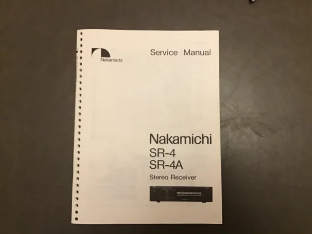 Nakamichi SR-4 / SR-4A Factory Service Manual (Original)