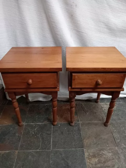 A Pair Of Pine Side/Bedside/Hall Tables *