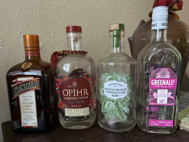 gin bottles empty