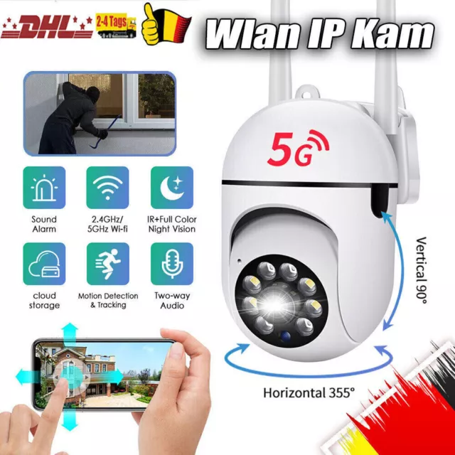 5G WIFI IP NETZWERK CAMERA Outdoor 1080P HD FUNK WLAN AUßEN ÜBERWACHUNGSKAMERA