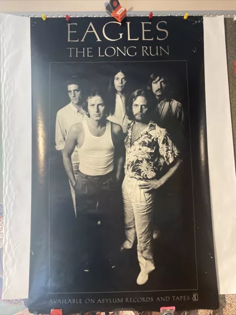 Eagles PROMO Poster 22x35 1980 Elektra Long Run Glenn Frey Don Henley Joe Walsh